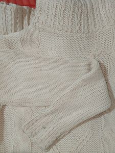 A White High Neck Sweater ! 🤍