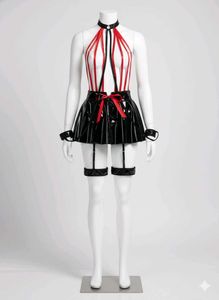 Red & Black Strappy Lingerie Set 🔥 (Size S)