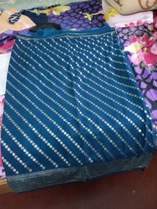 Blue Printed Fabric