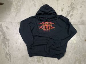 Bring the heat Graphic Print Black Hoodie