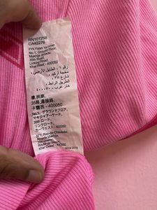 Cropped ribbed pink Tshirt