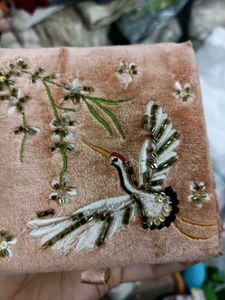 Embroidered Velvet Jewellery Box