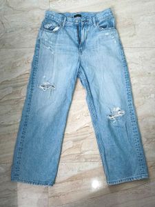 UNIQLO ripped Baggy Jeans