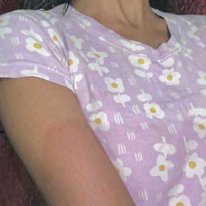Lavender Printed Tee