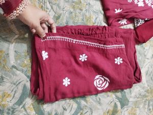 Beautiful Maroon Suit Set