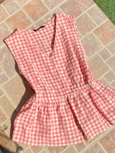 Red &amp; White Gingham Top