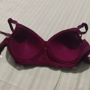 Burgundy Lace Bra
