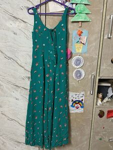 Floral Print Maxi Plazo Dress