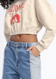Cropped Graphic Sweatshirt