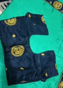 Blue &amp; Green Saree with Blouse