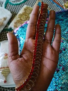 2 Sets Of Red &amp; Gold Beaded Necklace