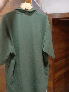 Men Striped Polo Neck