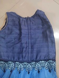 Blue Embroidered Anarkali Dress