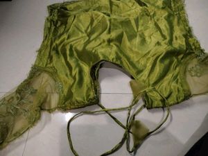 Olive Green Embroidered Lehenga Set