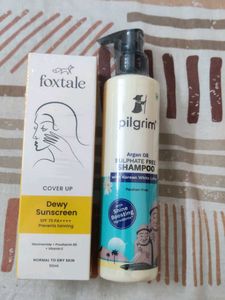 Foxtale Sunscreen & Pilgrim Shampoo Combo