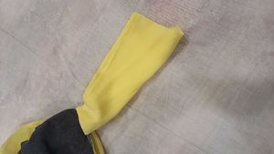 Yellow Crepe Beachy Top