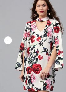 Floral Print Mini Dress
