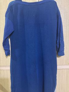 Blue Floral Print Dress