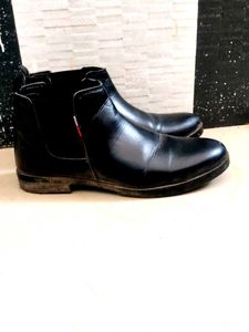 Black Leather Chelsea Boots