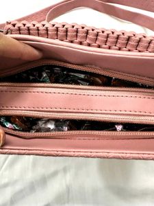Baby pink shoulder bag