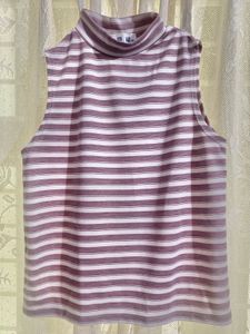 Pinteresty Mock Neck Striped Top