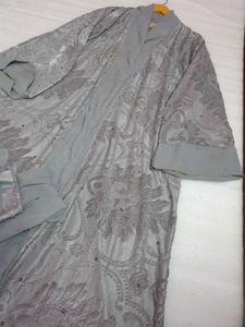 Dubai Embroidered Abaya With Stole