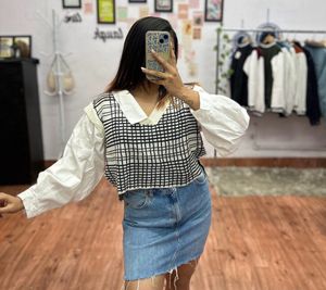 koren style top🤍🖤