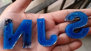 Resin Alphabet Keychains