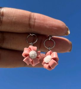 Handmade Floral Clay Earrings Elegant & Lightweigh