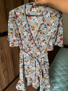 Shein Wrap Up Floral Dress