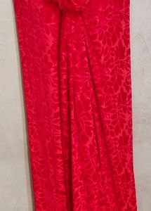 Velvet Shaneel Tomato Red Fabric