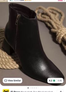 Black Heeled Boots - new and never wore