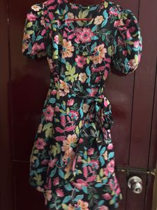 Floral Print Wrap Dress