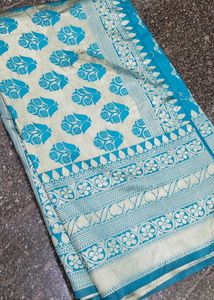 New Sea Green Color Saree Without Blouse