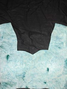 Elegant Blue Tie-Dye Saree