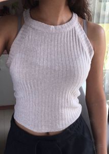 beige top