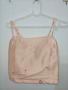 Peach Lehenga Choli Set With Dupatta