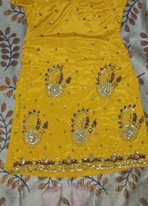 Elegant Mustard Embroidered Kurta