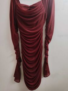 red wine dress