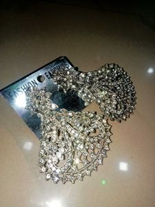 Sparkling Silver Statement Earrings