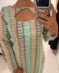 elegant cotton kurta pant set