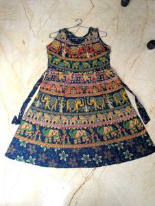 Ethnic Elephant Print Dress