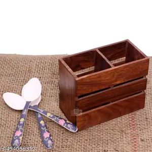 Rustic Wooden Cutlery Holder