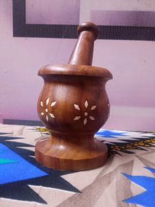 Wooden Mortar and Pestle Set