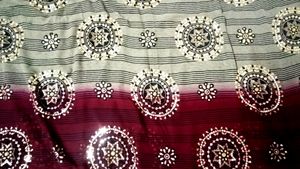 Chiffon Saree With Heavy Sequence Work