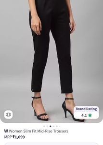 W Women&#39;s Slim Fit Black Trousers