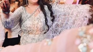 White Saree With Silver Sequin Work