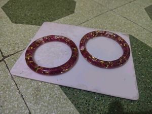 Rose Petal Resin Bangles