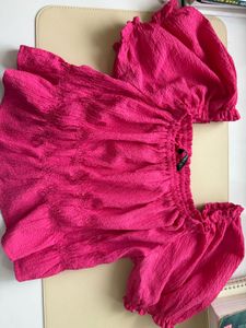 Pink Ruffled Top