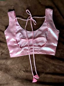 Pink Satin Blouse